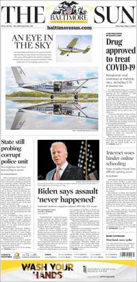 Portada de The Baltimore Sun (USA)