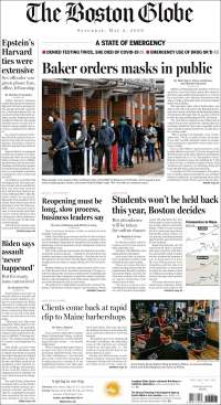 Portada de Boston Globe (USA)