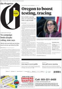 Portada de The Oregonian (USA)