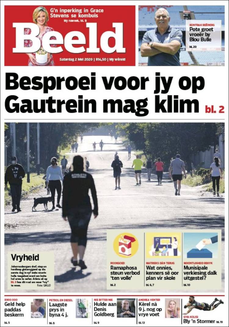 Portada de Beeld (Sud&aacute;frica)