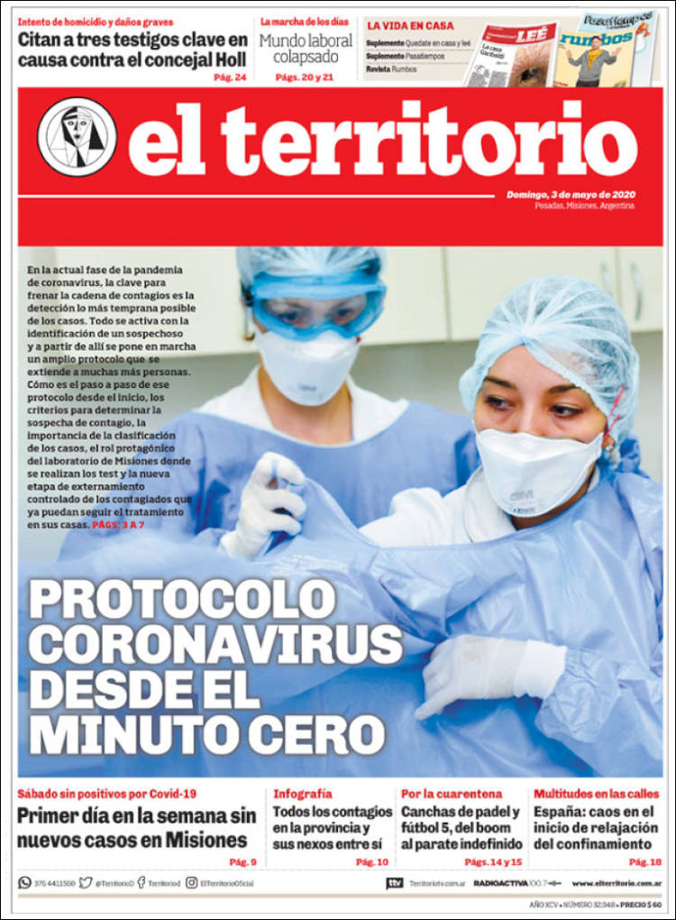 Portada de El Territorio (Argentina)