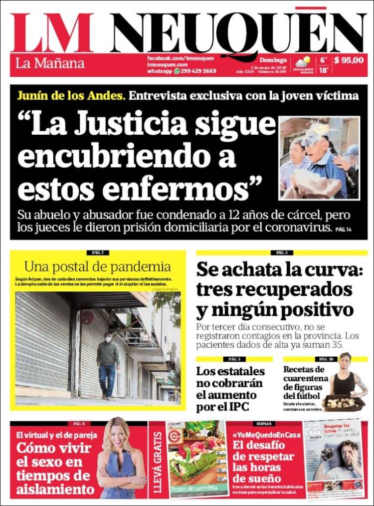 Portada de La Mañanade Neuquén (Argentina)