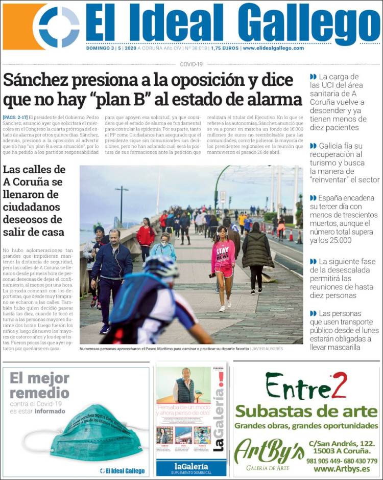 Portada de El Ideal Gallego (España)