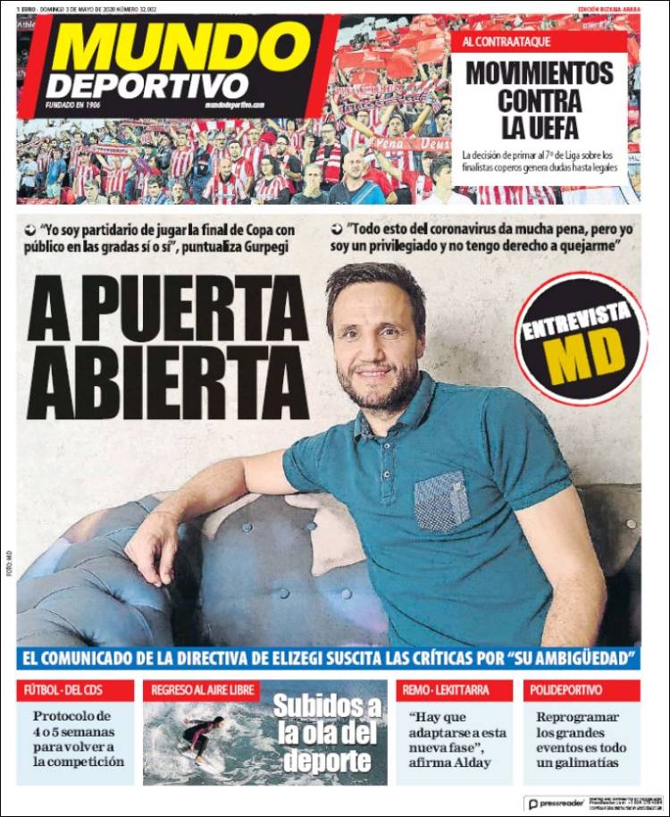 Portada de Mundo Deportivo Bizkaia (España)