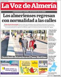 Portada de La Voz de Almería (España)