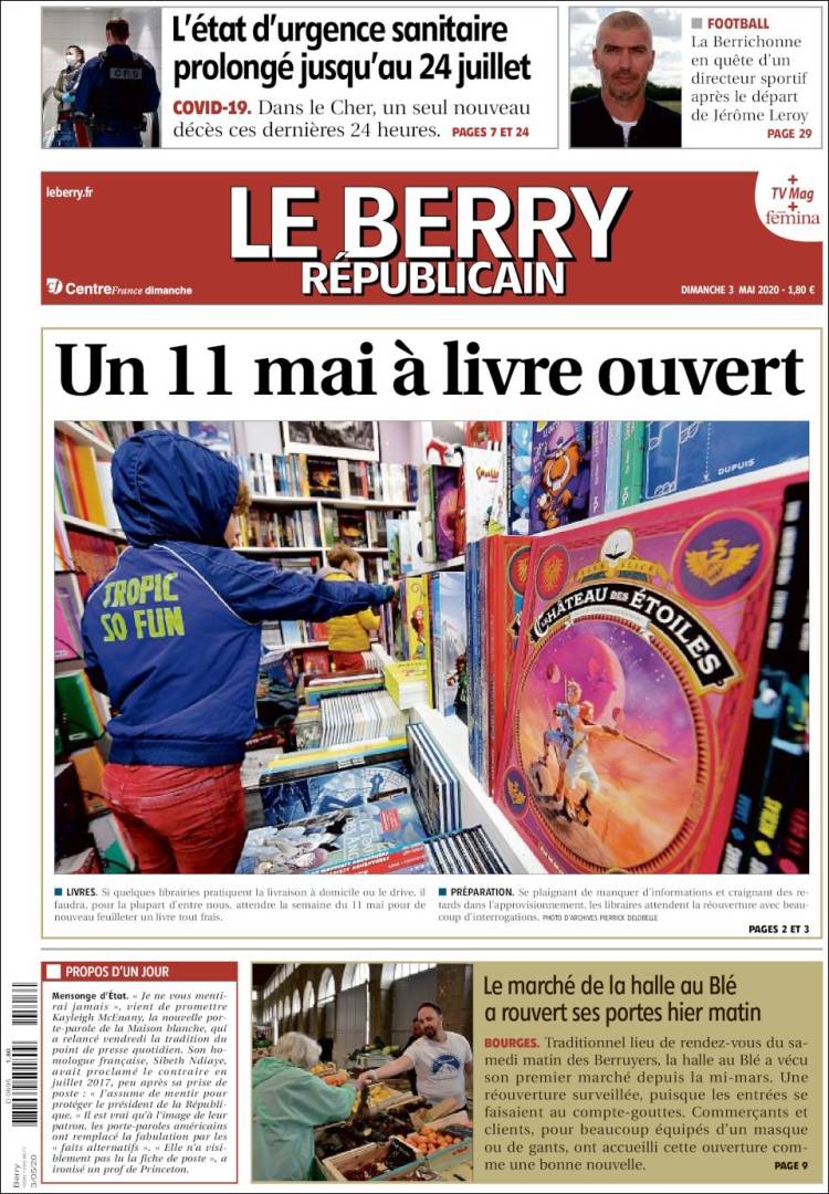Portada de Berry Republicain (Francia)