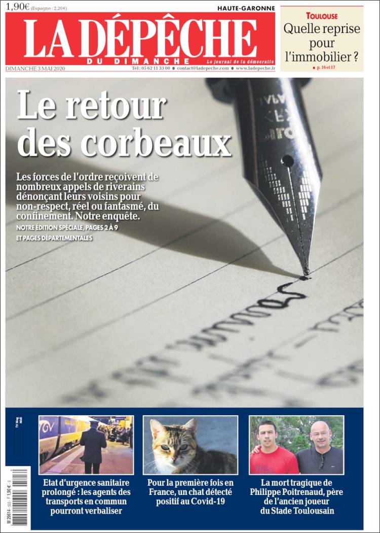 Portada de La Dépêche du Midi (Francia)