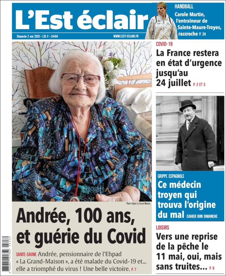 Portada de L'Est Eclair (Francia)