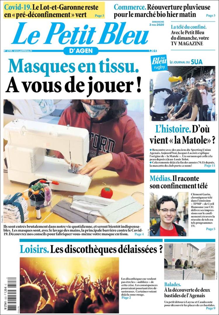 Portada de Le Petit Bleu (Francia)