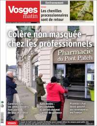 Portada de Vosges Matin (Francia)