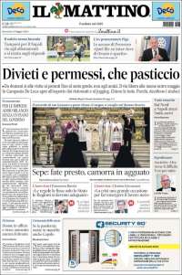 Portada de Il Mattino (Italia)