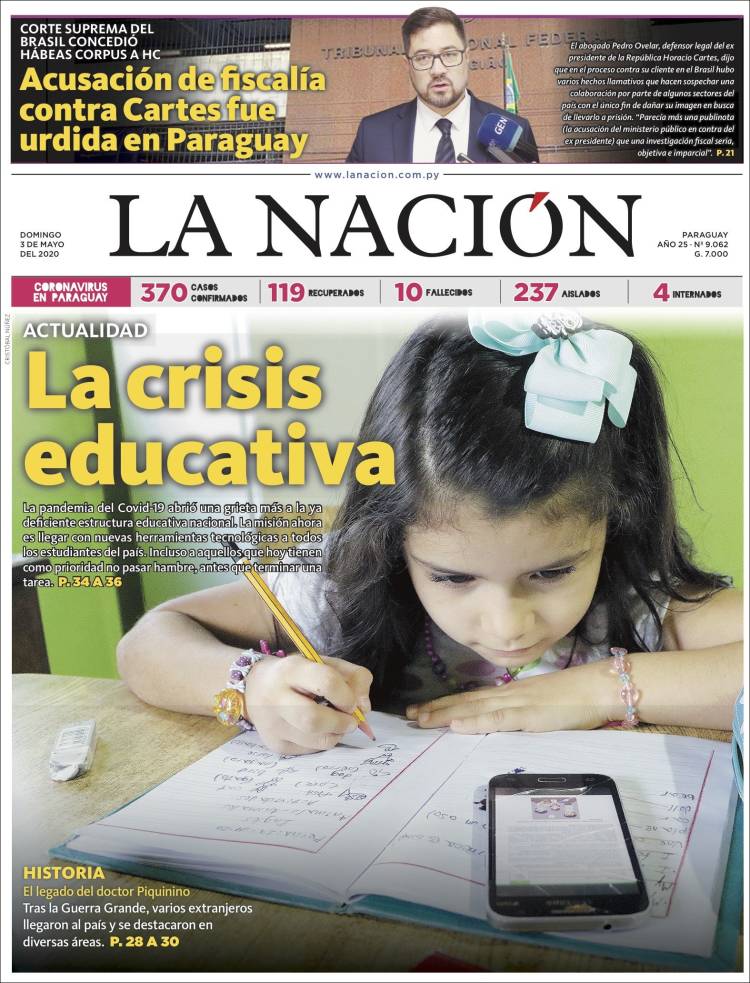 Portada de La Nación (Paraguay)