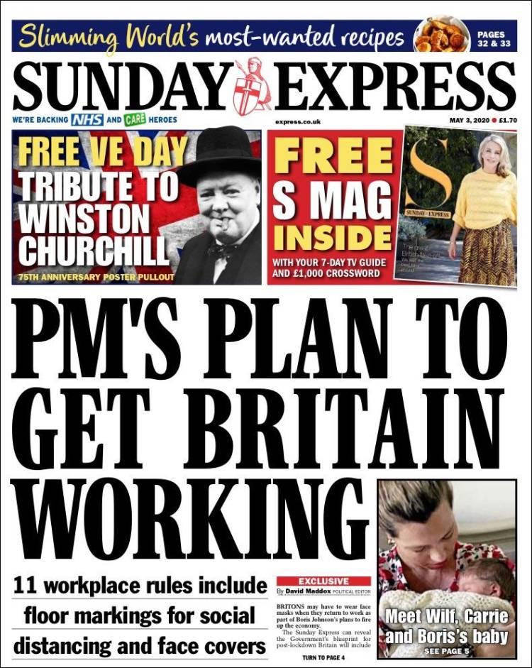 Portada de Daily Express (Reino Unido)