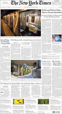 Portada de New York Times (USA)