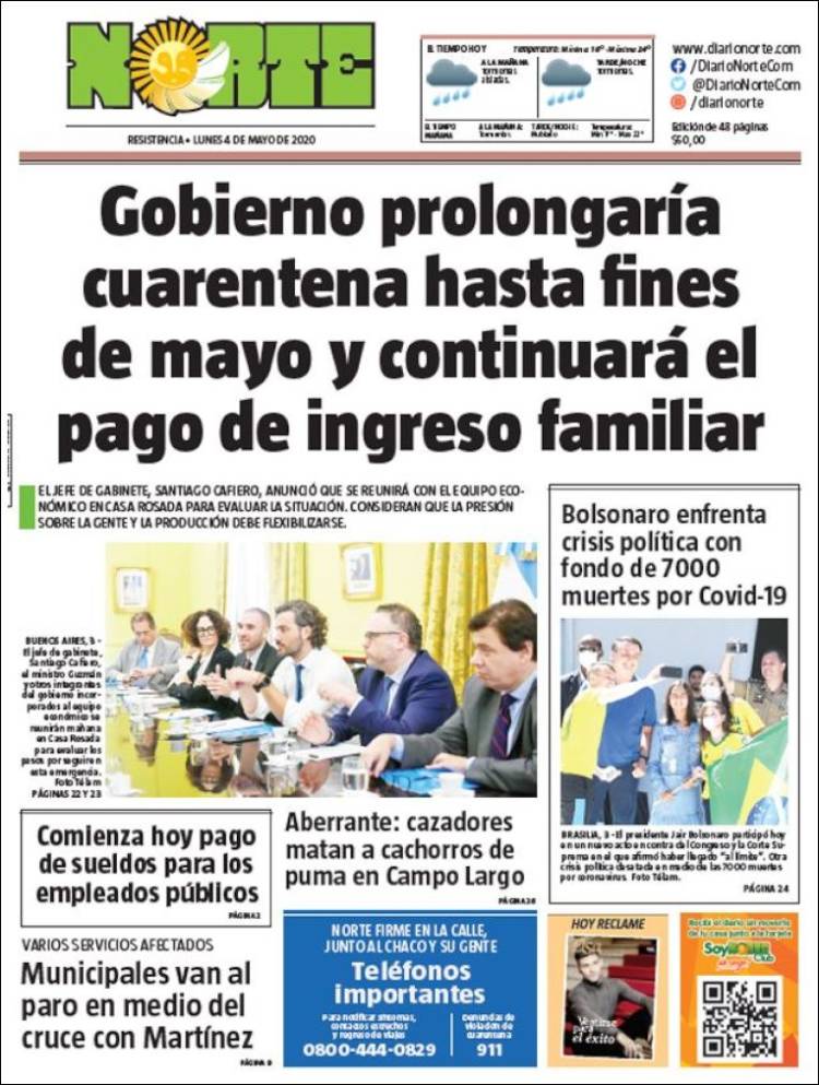 Portada de Diario Norte (Argentina)