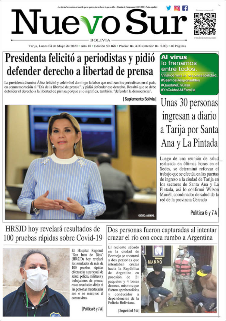 Portada de Nuevo Sur (Bolivia)