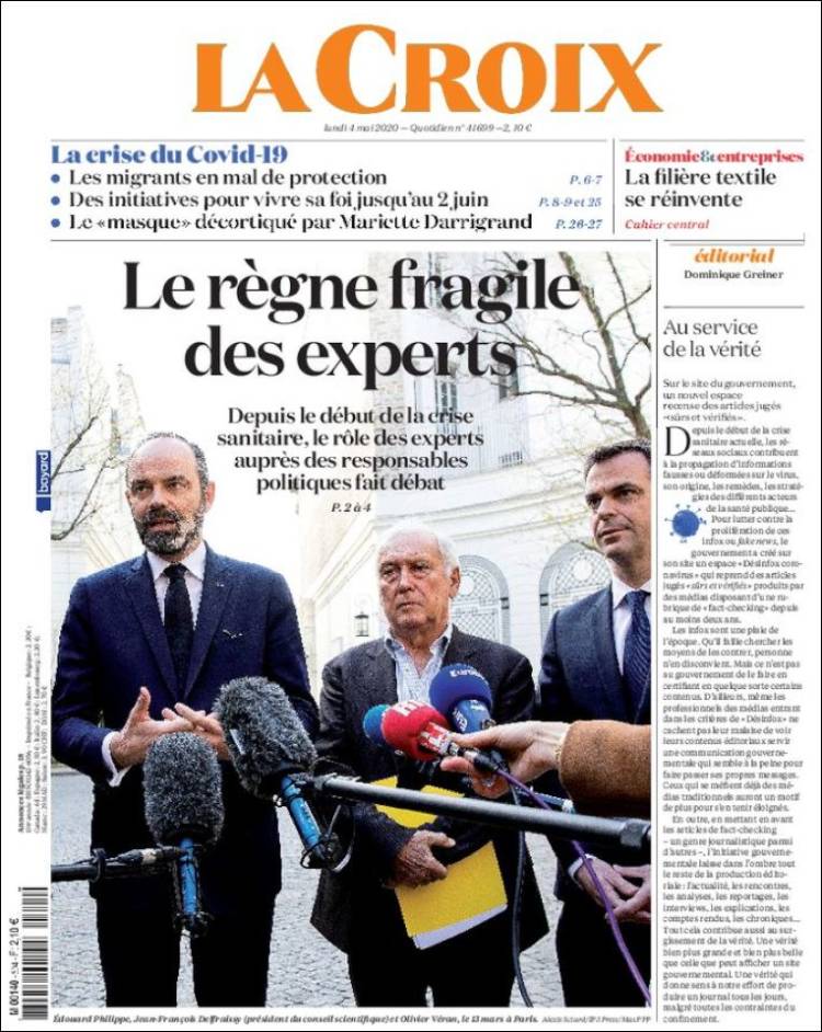 Portada de La Croix (Francia)