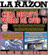 Portada de La Razón (Perú)