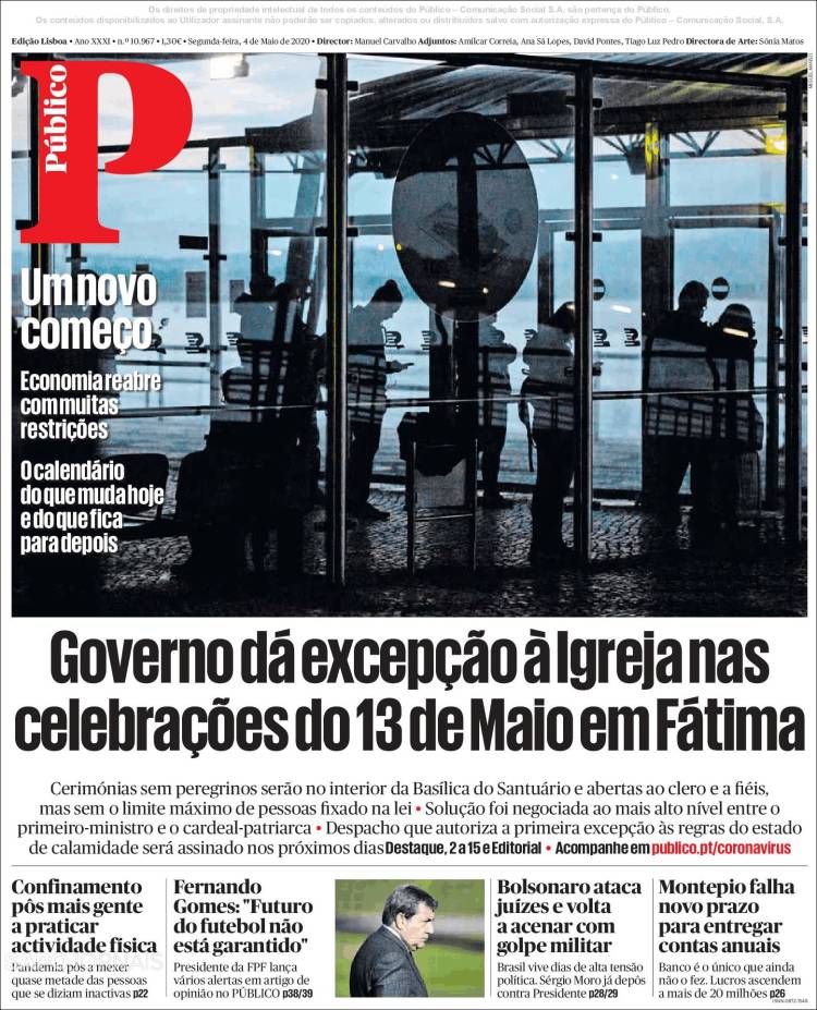 Portada de Público (Portugal)