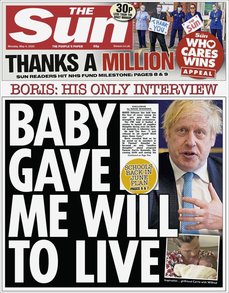 Portada de The Sun (Reino Unido)