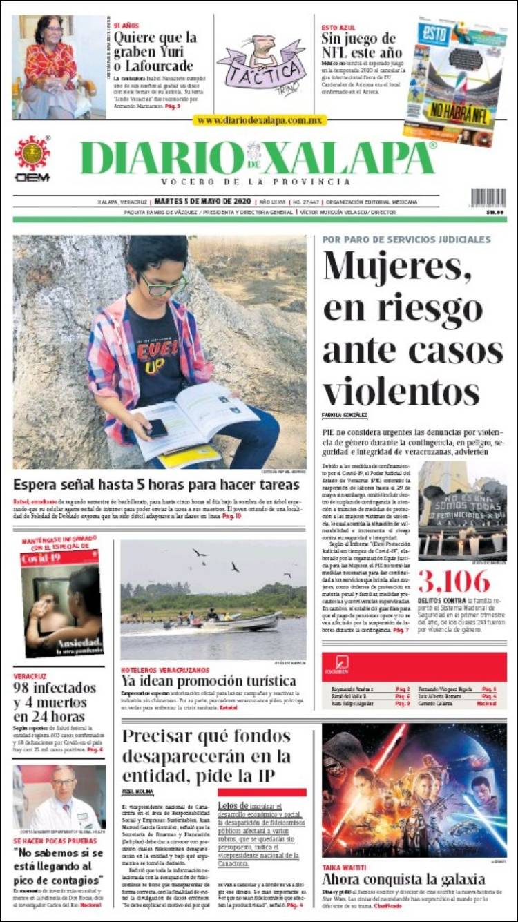 Portada de Diario de Xalapa (México)