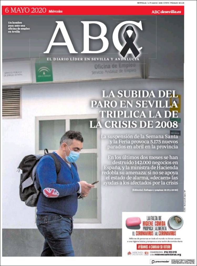 Portada de ABC - Sevilla (Espa&ntilde;a)