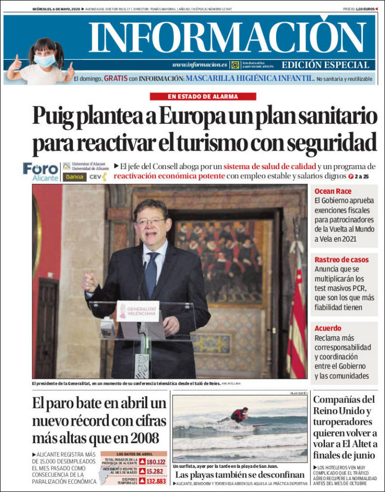 Portada de Diario Información (Espa&ntilde;a)