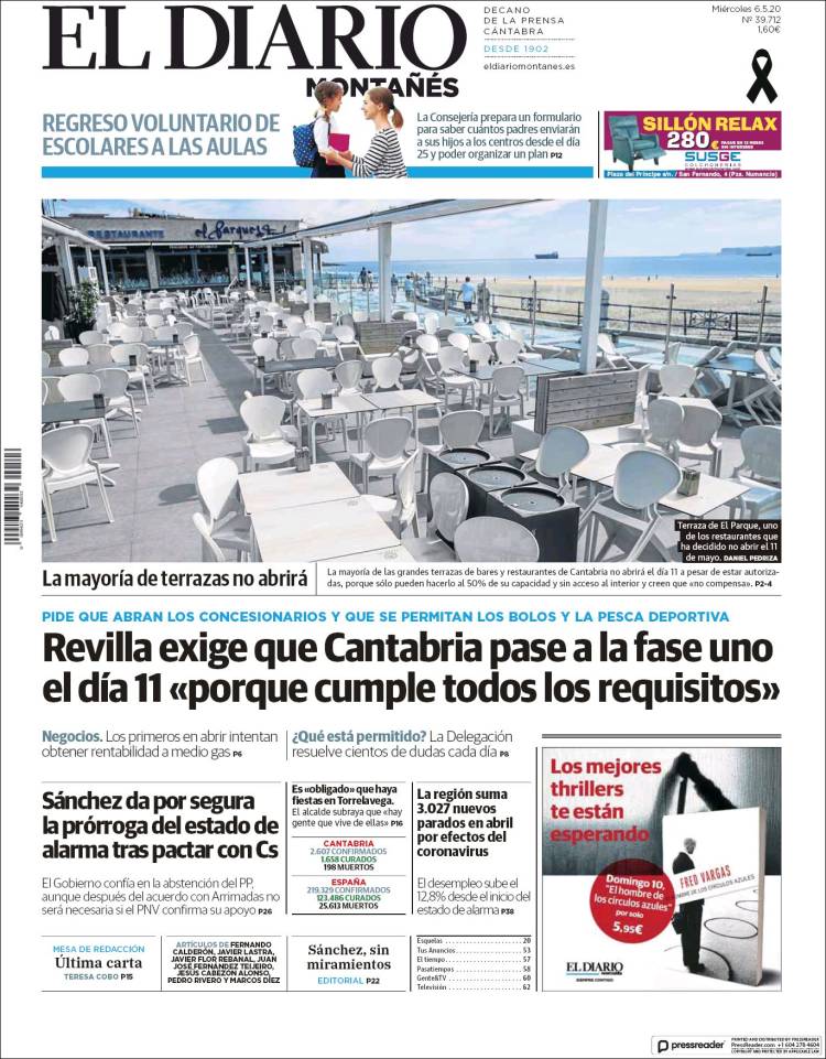Portada de El Diario Montañés (Espa&ntilde;a)