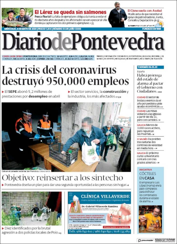 Portada de Diario de Pontevedra (Espa&ntilde;a)