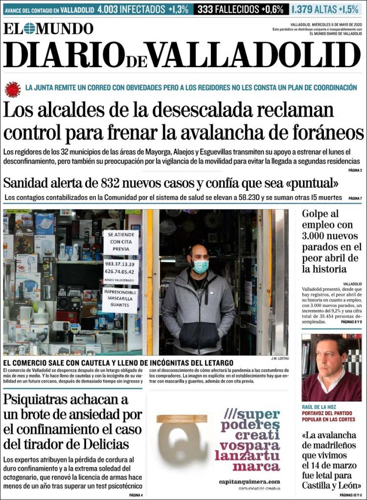 Portada de Diario de Valladolid (Espa&ntilde;a)