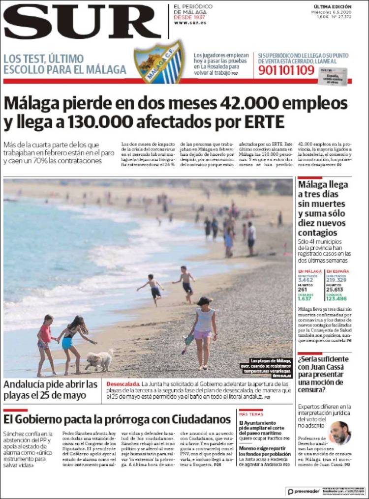 Portada de Diario el Sur (Espa&ntilde;a)