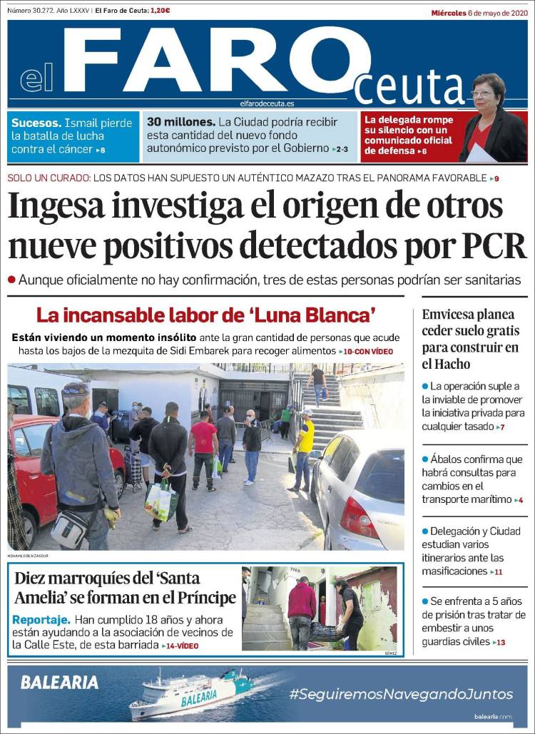 Portada de El Faro de Ceuta (Espa&ntilde;a)