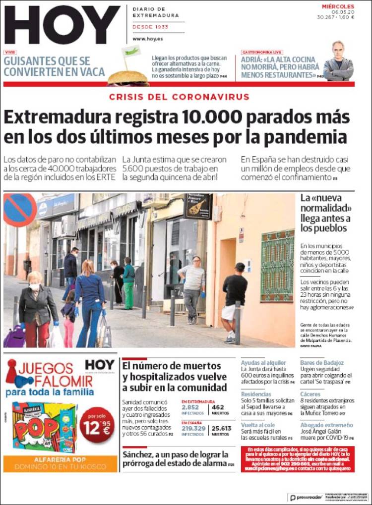 Portada de Hoy - Caceres (Espa&ntilde;a)