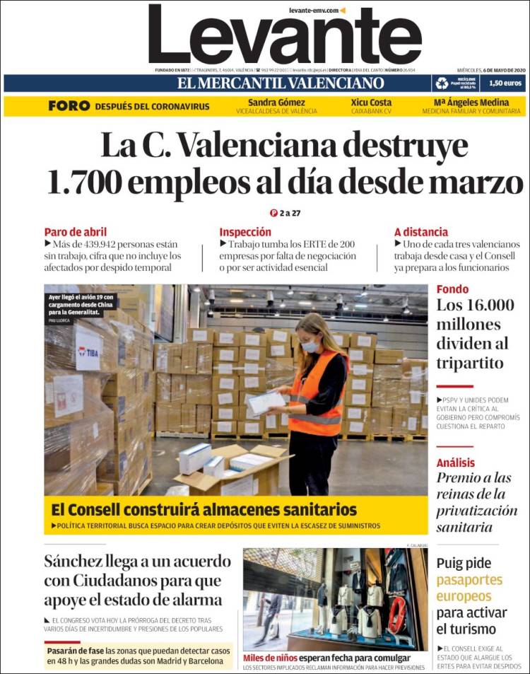 Portada de Levante (Espa&ntilde;a)