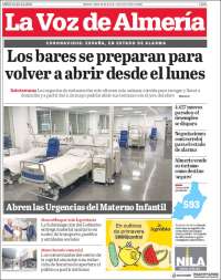 Portada de La Voz de Almería (Espa&ntilde;a)
