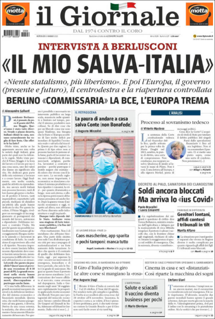 Portada de il Giornale (Italia)
