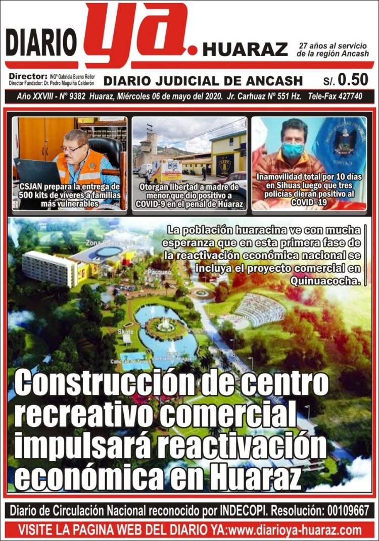 Portada de Diario Ya (Per&uacute;)