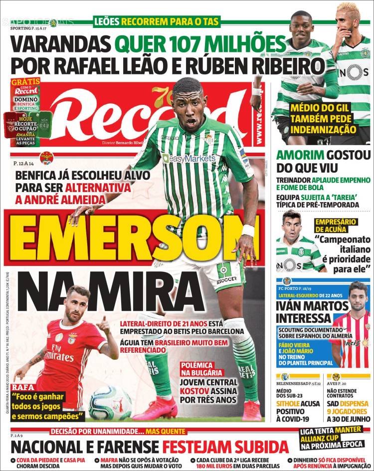 Portada de Record (Portugal)