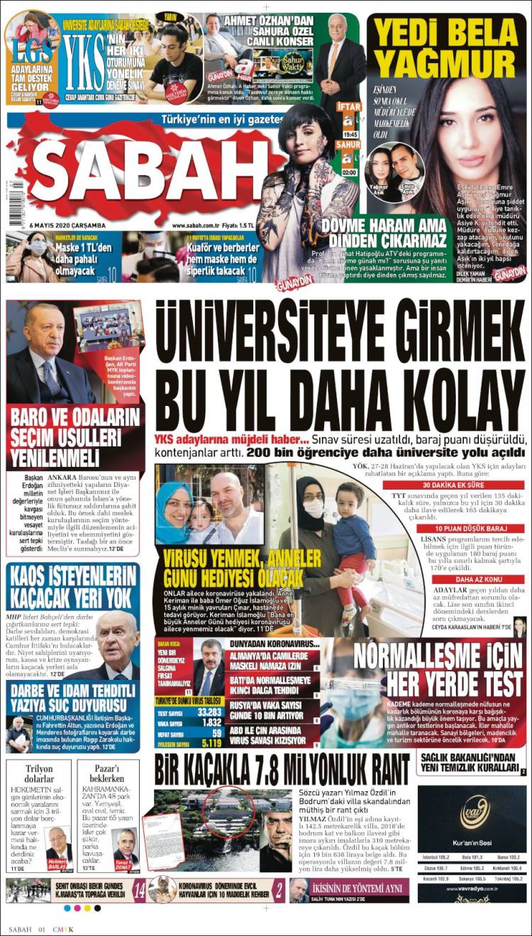 Portada de Sabah (Turqu&iacute;a)