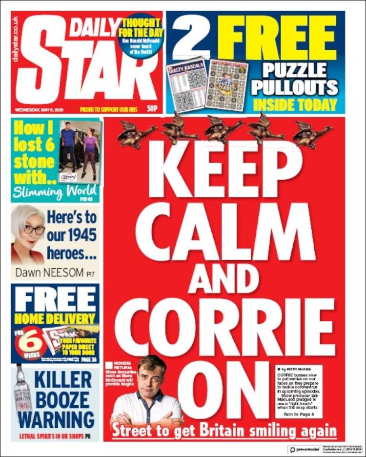 Portada de Daily Star (Reino Unido)