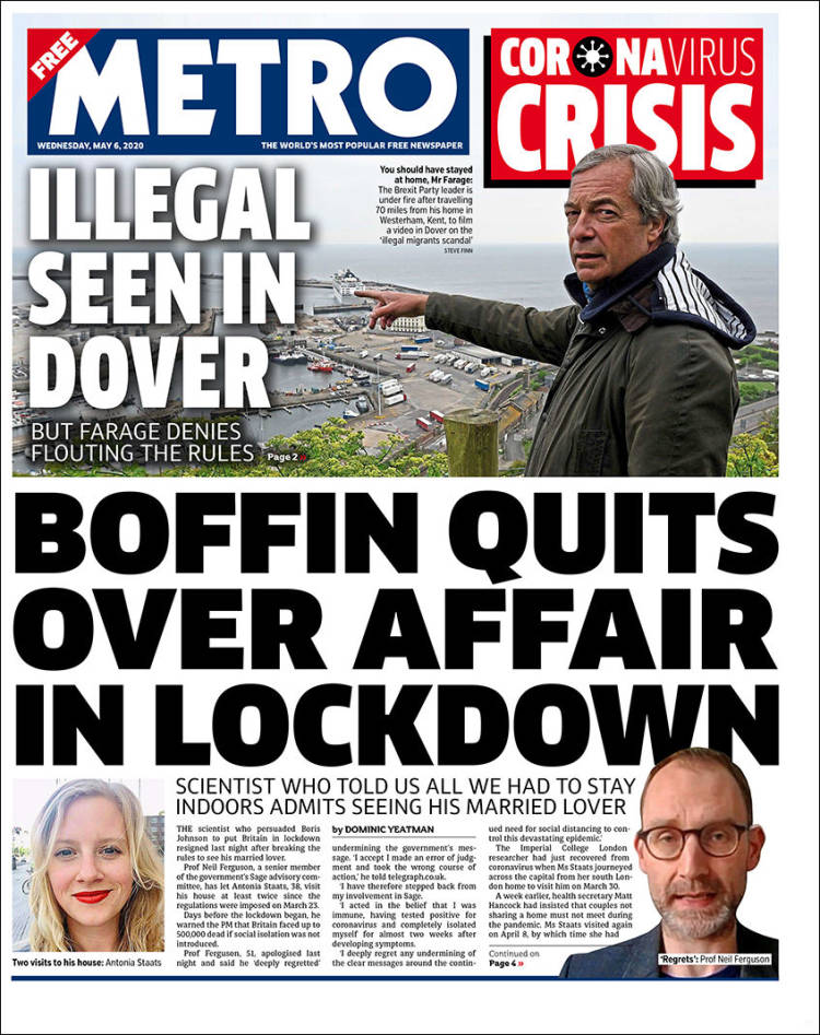 Portada de Metro (Reino Unido)