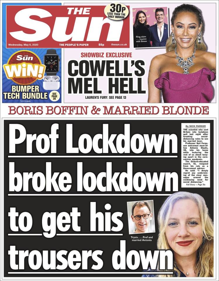 Portada de The Sun (Reino Unido)