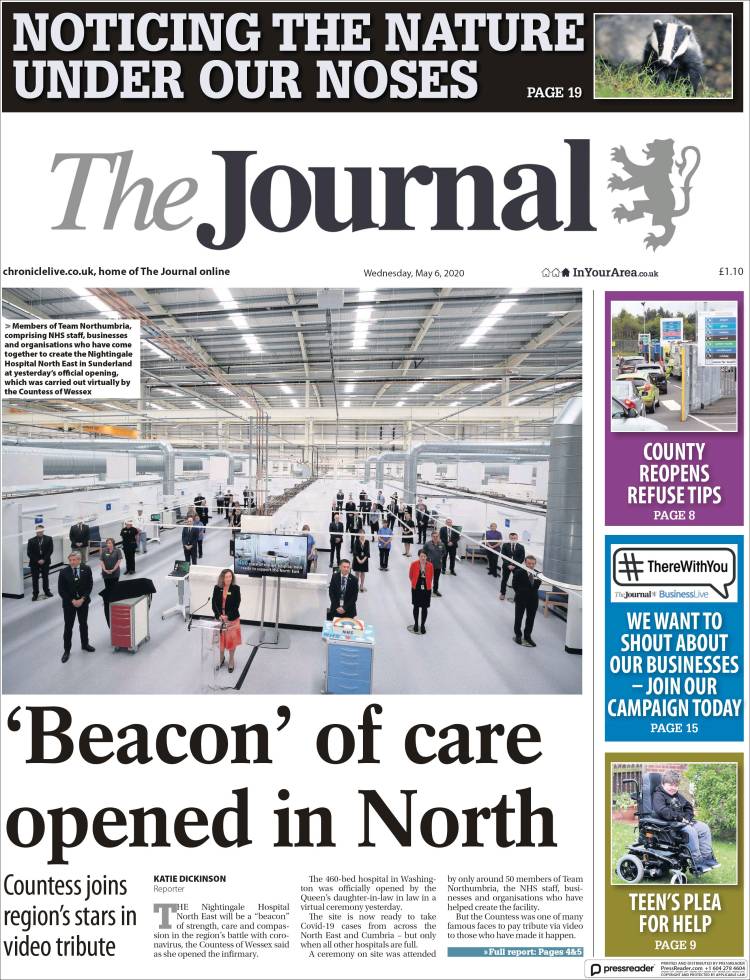 Portada de The Journal (Reino Unido)