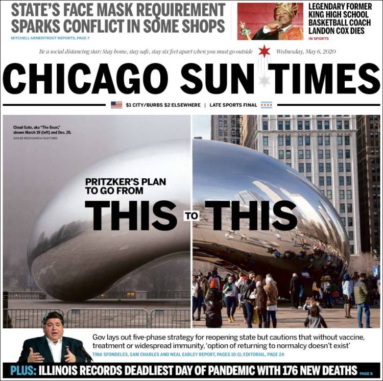 Portada de Chicago Sun-Times (USA)