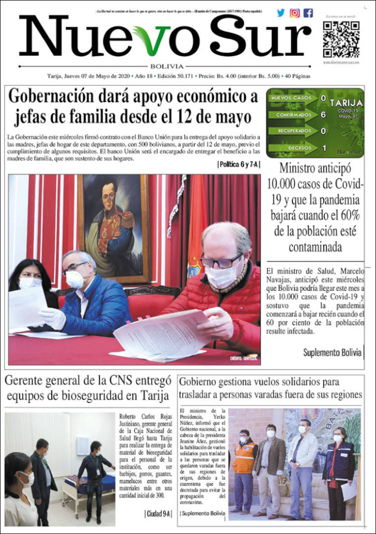 Portada de Nuevo Sur (Bolivia)