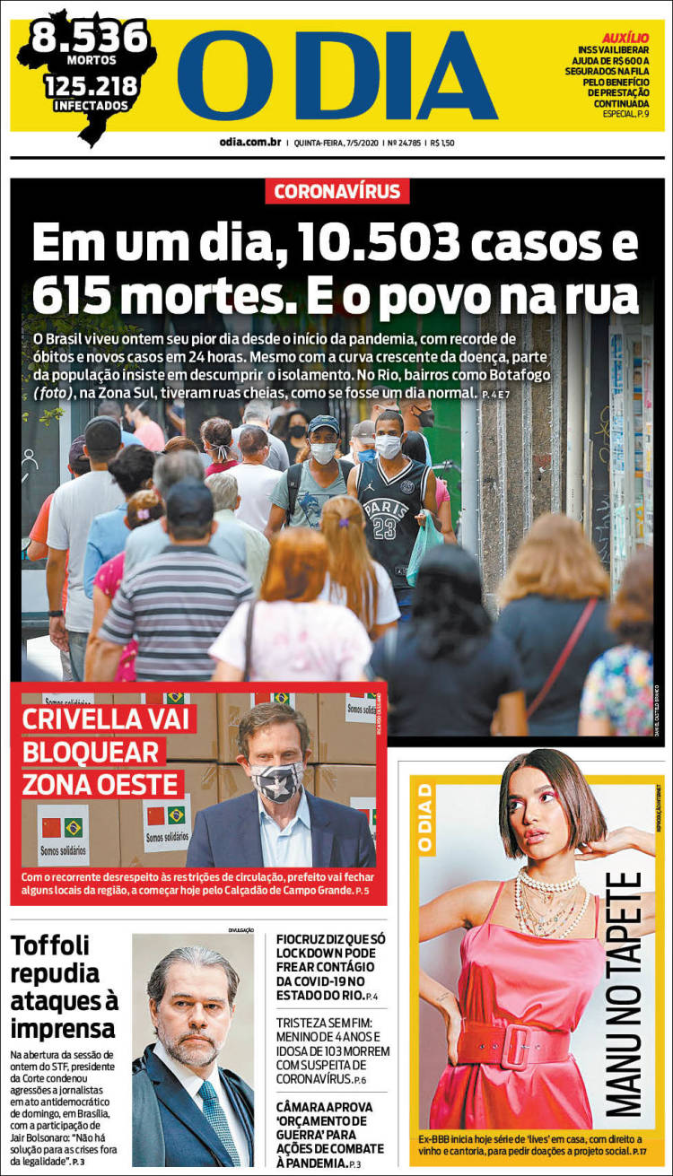 Portada de O Dia (Brasil)