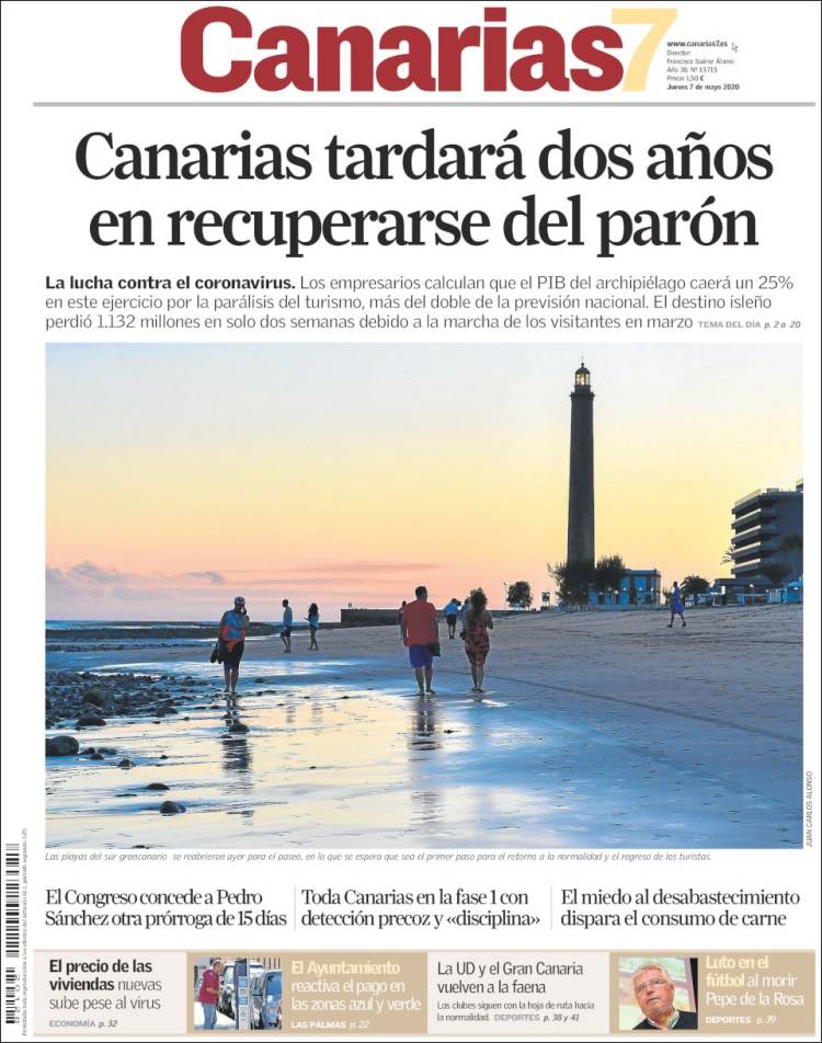 Portada de Canarias 7 (Spain)