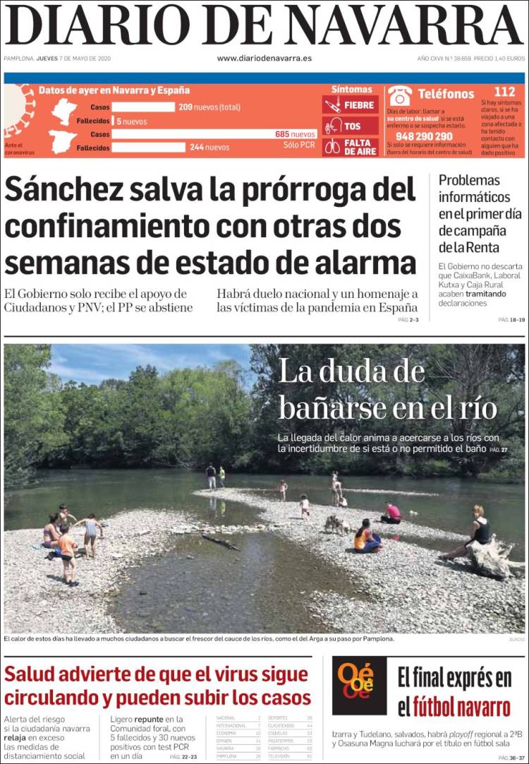 Portada de Diario de Navarra (Spain)