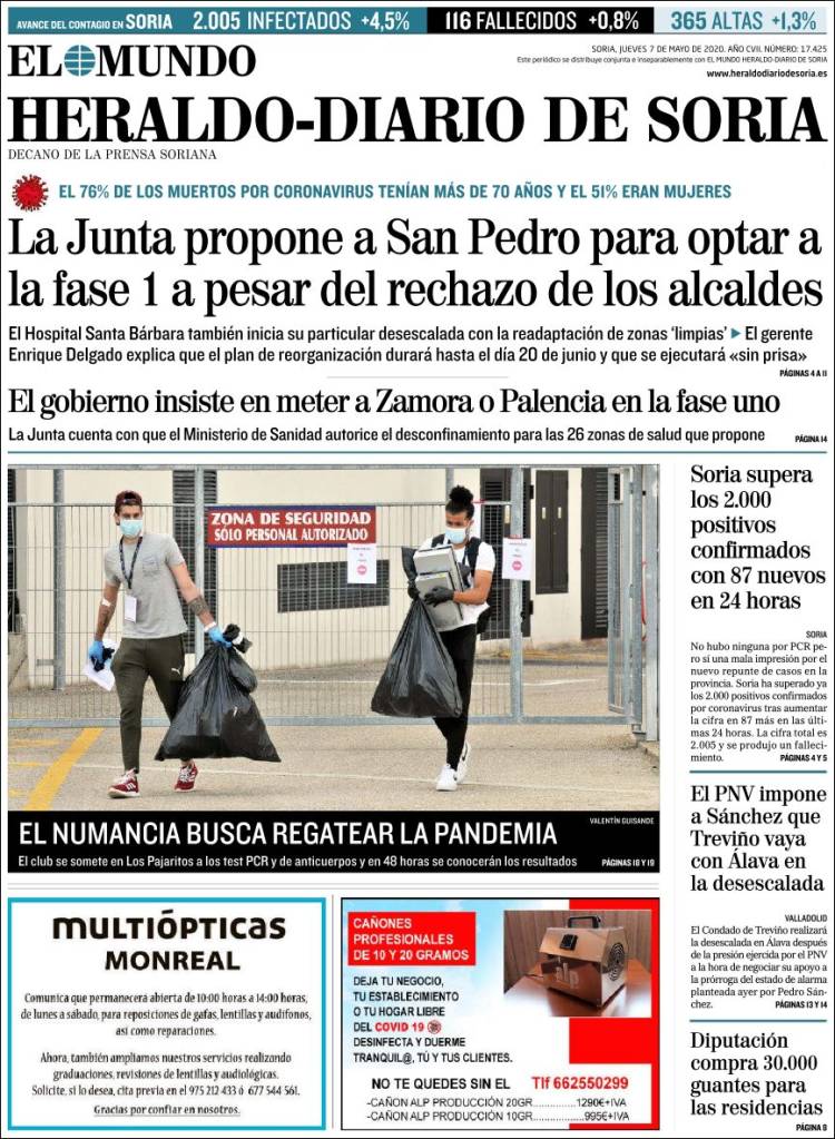 Portada de Diario de Soria (Spain)