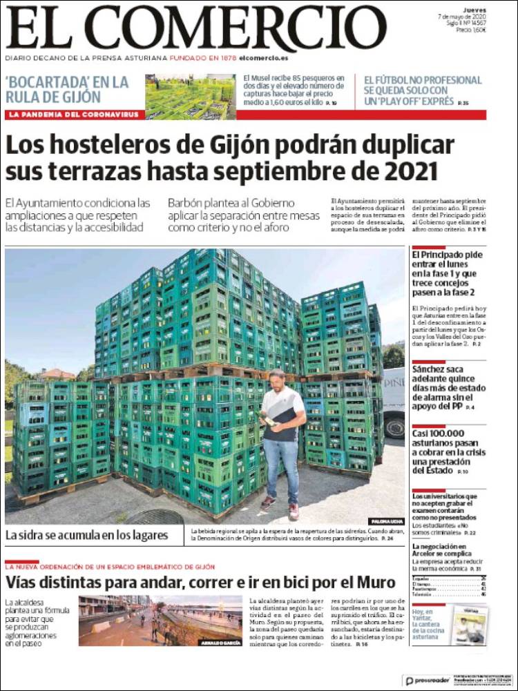 Portada de El Comercio - Gijón (Spain)